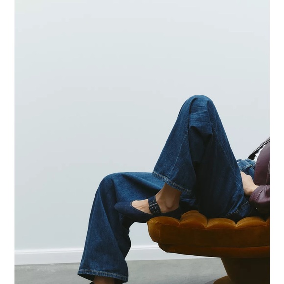 Zara Denim Mary Jane Flats - Picture 2 of 6